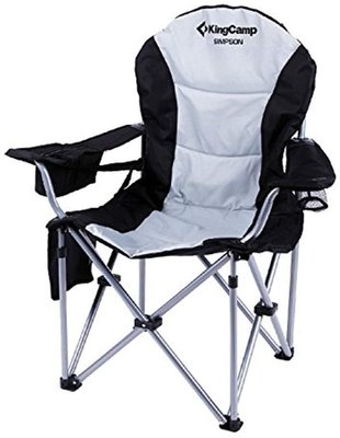 Крісло KingCamp Deluxe Hard Arms Chair(KC3888) BLACK/MID GREY 11520 фото
