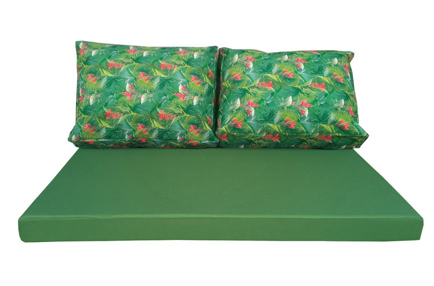 Комплект водоотталкивающих подушек для паллет-дивана eGarden RED SALVIA 120x80x10/120x60x20 5204 фото