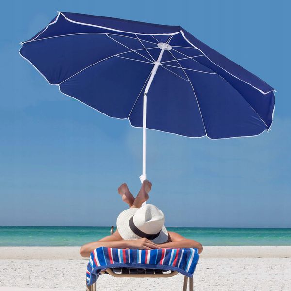 Пляжна парасолька з регульованою висотою та нахилом Springos 180 см BU0007 2135 фото