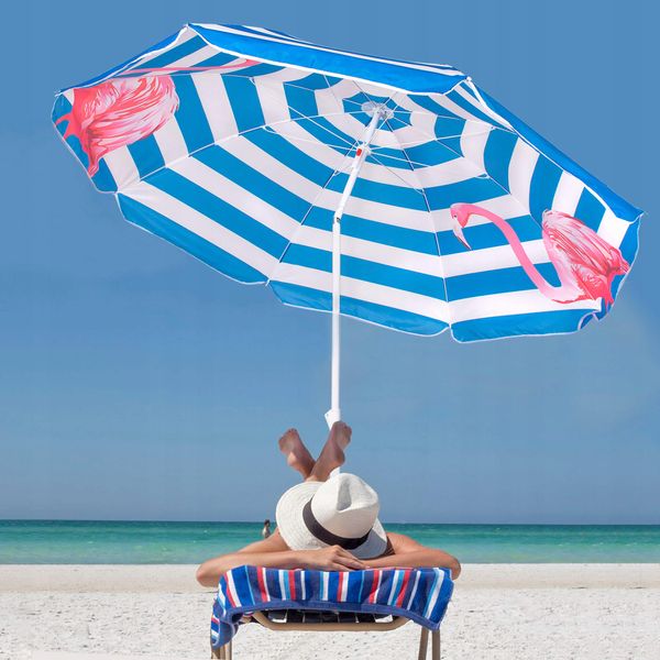 Пляжный зонт с регулированной высотой и наклоном Springos 180 см BU0013 2139 фото