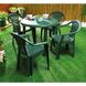 Набір садових меблів Progarden стіл TONDO та 4 крісла зелений 1780 фото 2