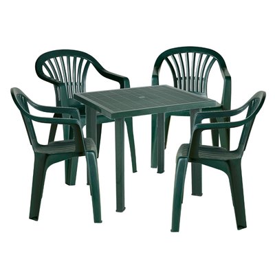 Набір садових меблів Progarden стіл FIOCCO та 4 крісла зелений 2850 фото