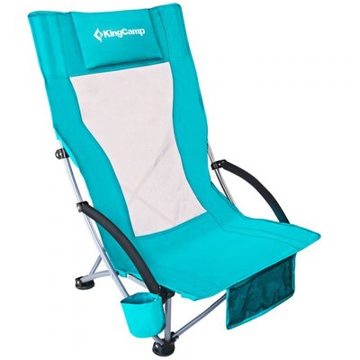 Складане крісло KingCamp High backed beach chair (KC1901) CYAN 15380 фото