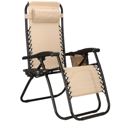 Шезлонг (кресло-лежак) для пляжа, террасы и сада Springos Zero Gravity GC0028 4238 фото