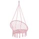 Підвісне крісло-гойдалка (плетене) Springos SPR0042 Pink 4256 фото 6