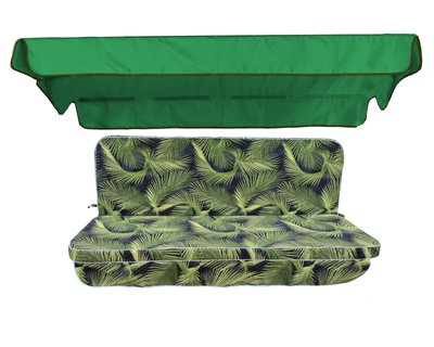 Комплект подушек для качелей eGarden KENTIA 170х110х6 зелёный тент 120х200 5254 фото