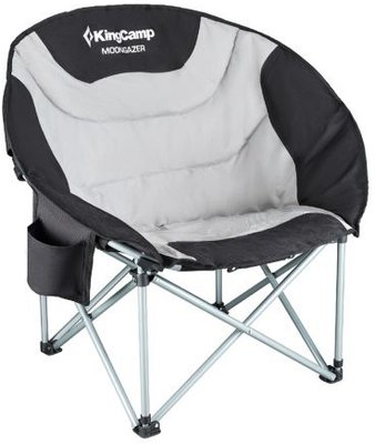 Раскладное кресло KingCamp Moon Camping Chair with Cooler (KC3989) Black/grey 14482 фото