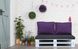 Комплект подушок для палет-дивана eGarden Premium texsilk 120x80x10 сірий/фіолетовий 5181 фото 2